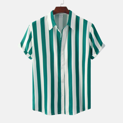 Men's 3D Printed Short Sleeve Shirt - Casual Cotton Blend Cardigan 2025 - Buy Center