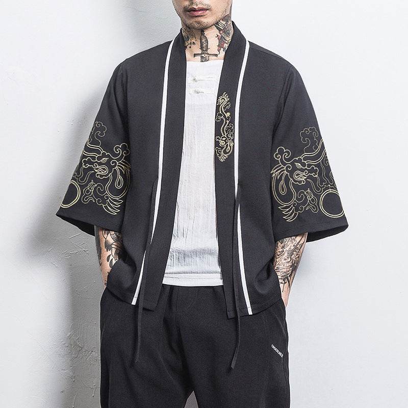 Buycenter 3/4 Sleeve Hanfu Thin Coat - Stylish Cotton Blended Design - Buy Center