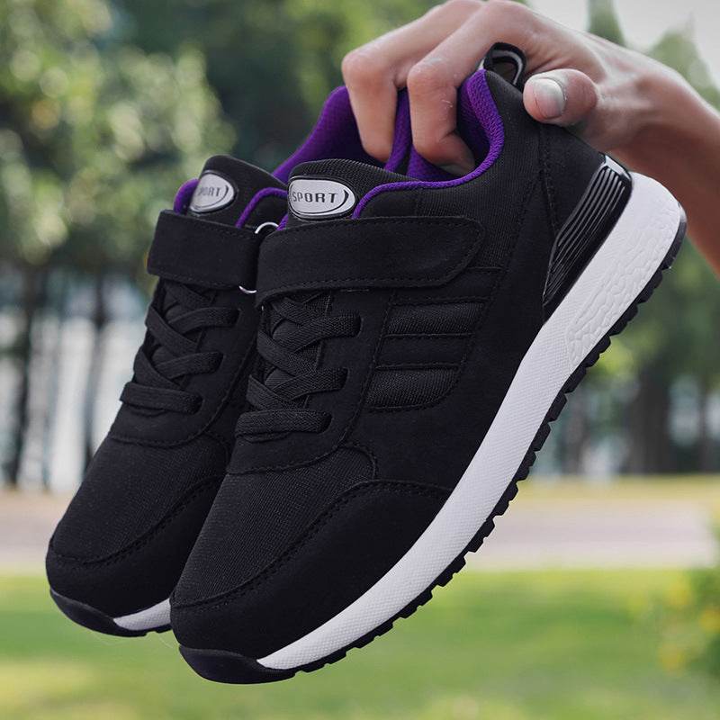 Buycenter Casual Sneakers for Middle-aged - Soft Bottom, Velcro Closure - Buy Center