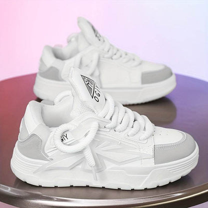 Trendy Men’s Thick Bottom Sneakers - Casual Harajuku Style, Multiple Colors - Buy Center