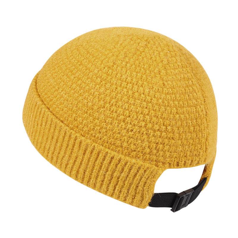 Warm Hemming Knitted Woolen Cap - Adjustable Winter Beanie for Outdoor Style - Buy Center