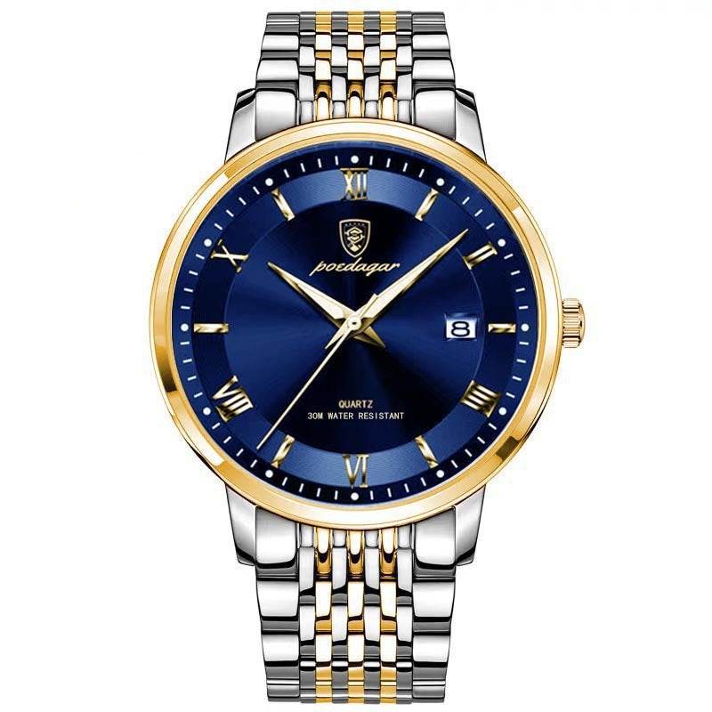 Men's Waterproof Quartz Watch - Luminous Display & Calendar Function - Buy Center
