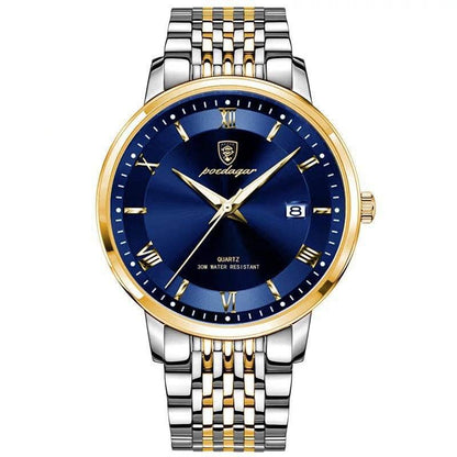 Men's Waterproof Quartz Watch - Luminous Display & Calendar Function - Buy Center