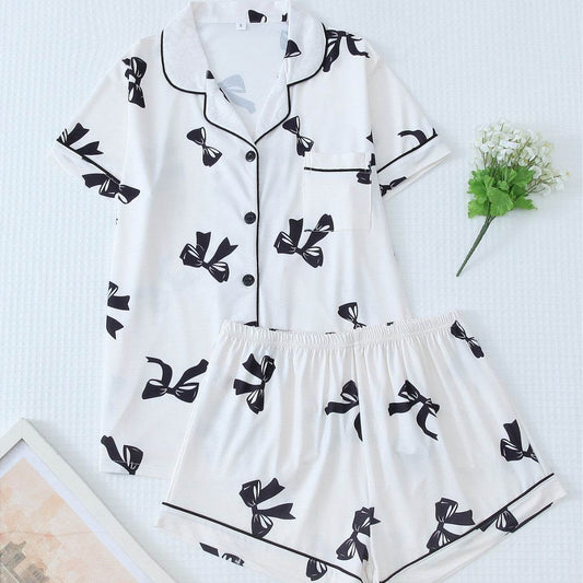 Stylish European & American Bow Print Set - Comfortable Fashion 2025 - Buy Center