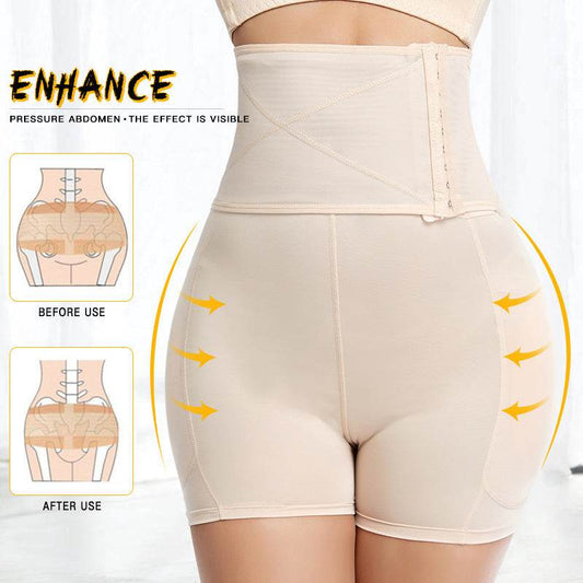 Buycenter Plus Size High Waist Belly Band Pants - Women's Body Shaping Shorts - Buy Center