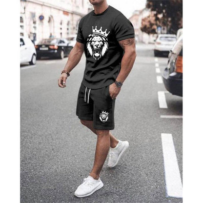 Casual Short Sleeve Leisure Set for Men - Stylish Geometric Design 2025 - Buy Center