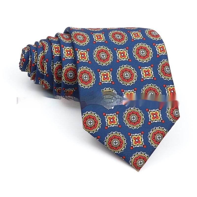 Men's Printed Work Tie - Stylish Polyester Bow Tie with Geometric Design - Buy Center