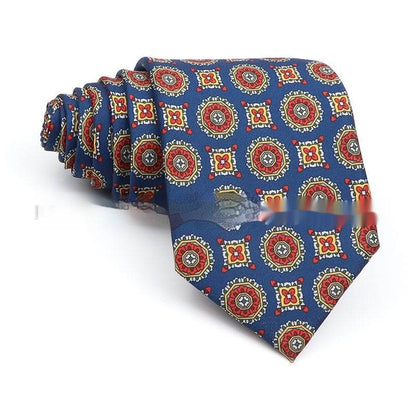 Men's Printed Work Tie - Stylish Polyester Bow Tie with Geometric Design - Buy Center