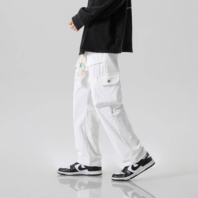 Men's Loose Cargo Pants - Multi-Pocket Casual Style in Black, Green, Grey - Buy Center