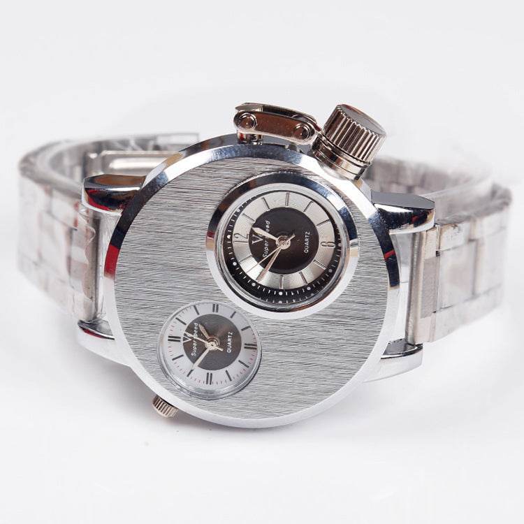 Buycenter Large Double-Movement Quartz Watch for Men - Stainless Steel - Buy Center