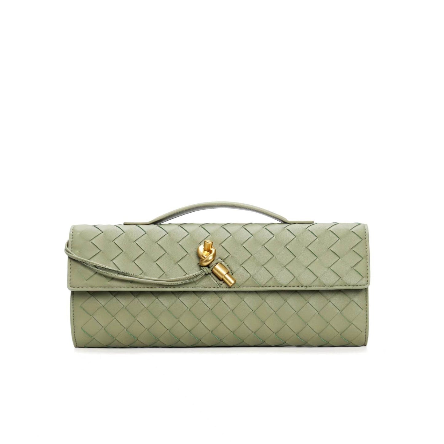 Buycenter Woven Shoulder Bag - Genuine Leather Crossbody Clutch - Buy Center