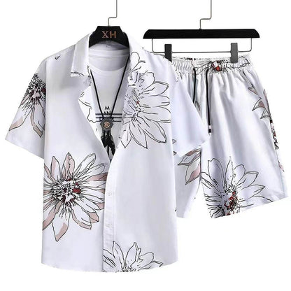 Men's Casual 3D Digital Print Hawaii Suit - Stylish Short Sleeve Shirt & Shorts - Buy Center