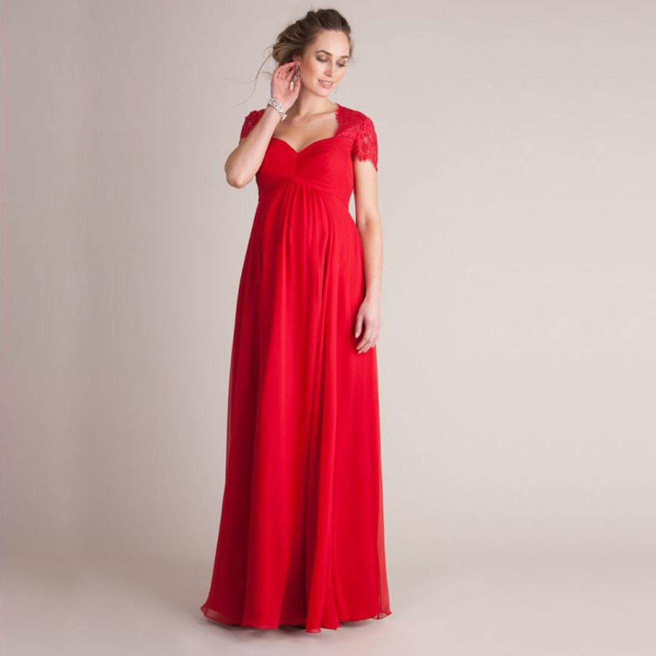 Elegant Japanese Cotton Wedding Dress - Short-Sleeved with Lace Stitching - Buy Center