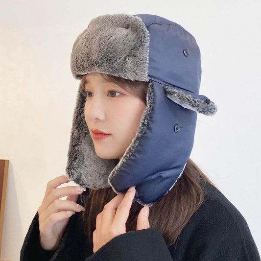 Men's Plus Velvet Ear Protection Bomber Hat - Stylish Cold Weather Accessory - Buy Center