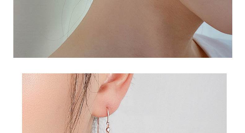 Buycenter Sterling Silver Black Square Tassel Earrings for Women - Buy Center