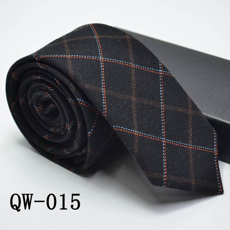 Elegant Men's Super Narrow Bow Tie - Trendy Wool-like Cotton Stripes - Buy Center