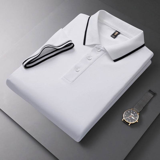 Men's Solid Polo Shirt - Short Sleeve Cotton T-Shirt in Vibrant Colors - Buy Center