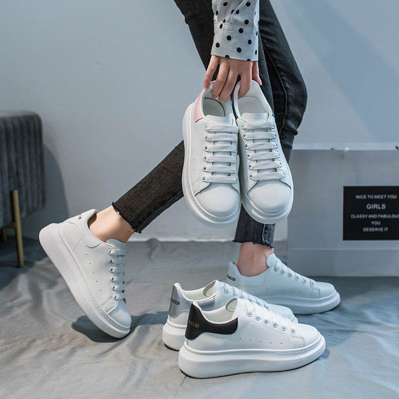 All-Match Microfiber Platform Shoes - Breathable & Height Boost for Women - Buy Center