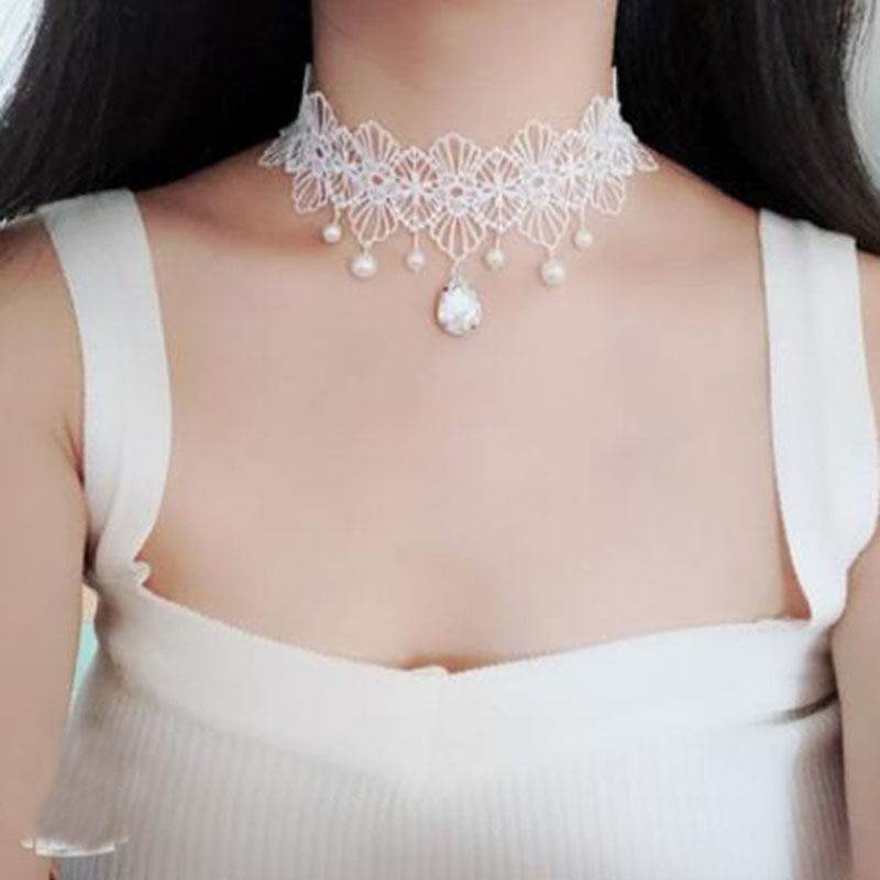 Personalized Multi-Layer Crystal Lace Necklace - Elegant Snake Bone Chain - Buy Center