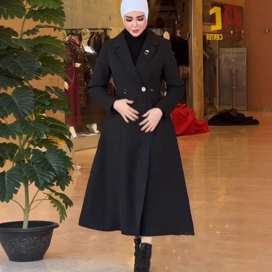 Elegant Mid-Length Robe Trench Coat - Stylish Women's Outerwear 2025 - Buy Center