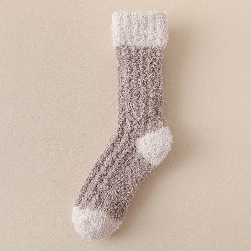 Coral Fleece Women's Thermal Socks - Thick Mid-Calf Cozy Footwear - Buy Center