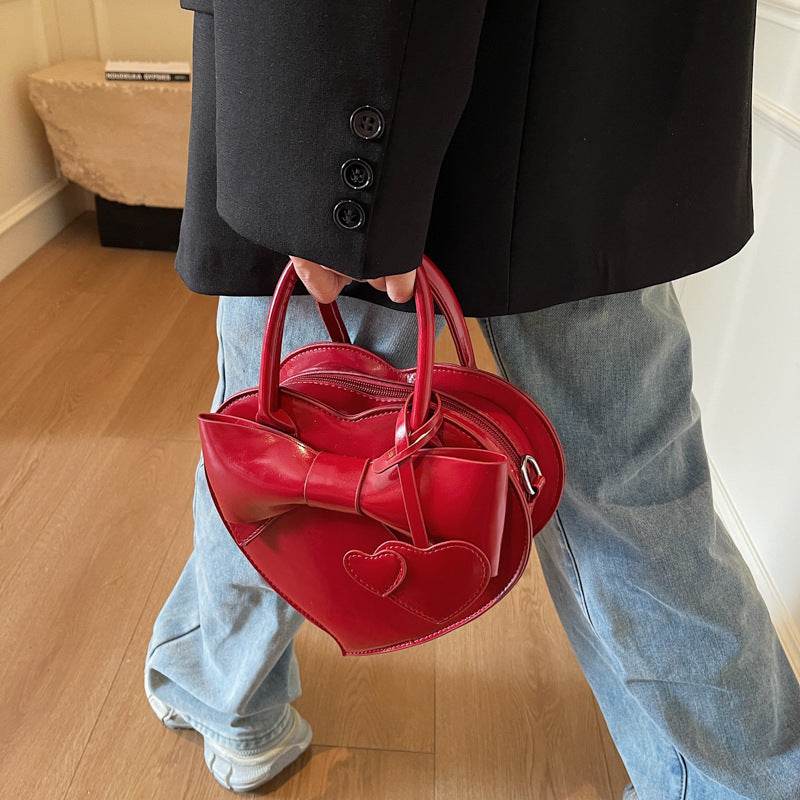 Buycenter Bow Heart Crossbody Bag - Fashionable Portable Messenger Bag - Buy Center