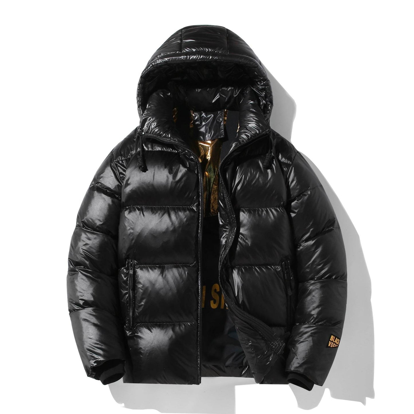 New Black Gold Plus-Sized Men's Jacket - Warm Padded Down Coat 2025 - Buy Center