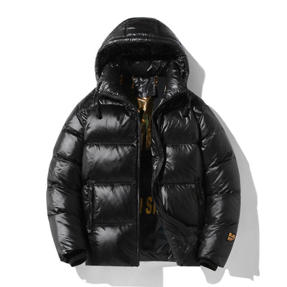 New Black Gold Plus-Sized Men's Jacket - Warm Padded Down Coat 2025 - Buy Center