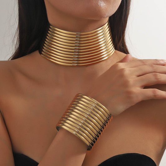 Personalized Metal Collar Bracelet Suit for Women - Stylish & Durable Accessory - Buy Center