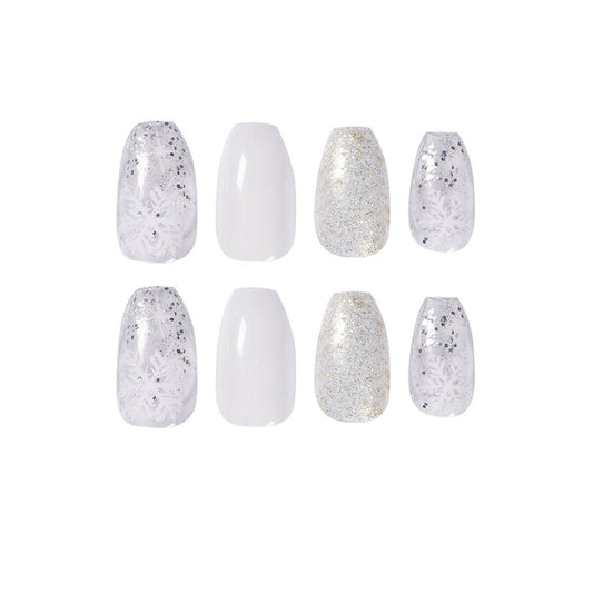 Ice Glitter Ballet Nail Art Stickers - 24-Piece Elegant Set for Stylish Designs - Buy Center