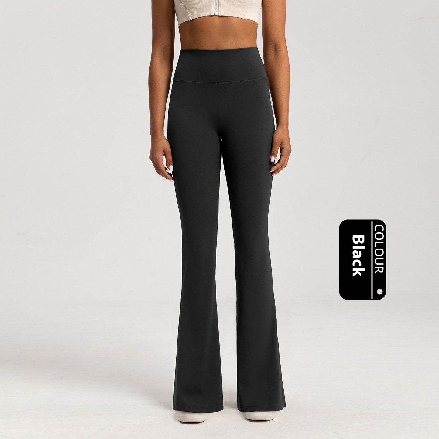 Fleece-Lined High Waist Bell-Bottom Pants - Stylish Wide Leg Design - Buy Center