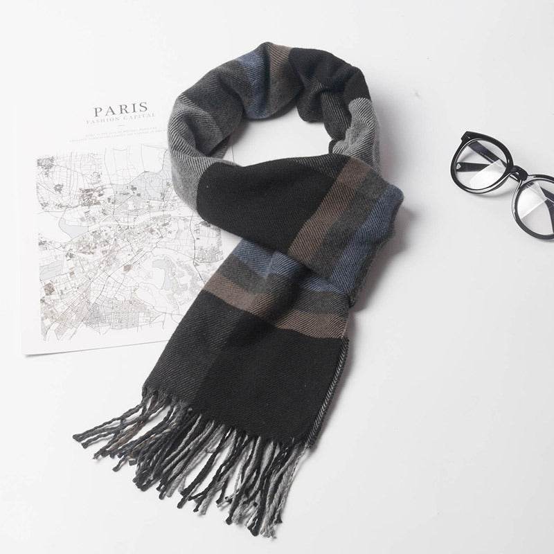 Stylish Men's Plaid Scarf - Premium Imitation Cashmere, 2025 Trendy Design - Buy Center