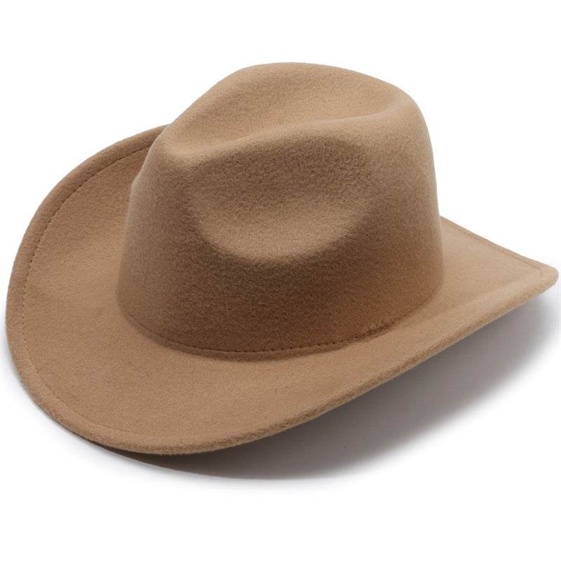 European & American Woolen Cowboy Hat - Stylish Adjustable Fit for All - Buy Center