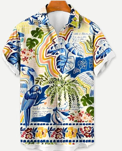 Casual 3D Hawaiian Shirt for Men - Vibrant Summer Floral Prints - Buy Center