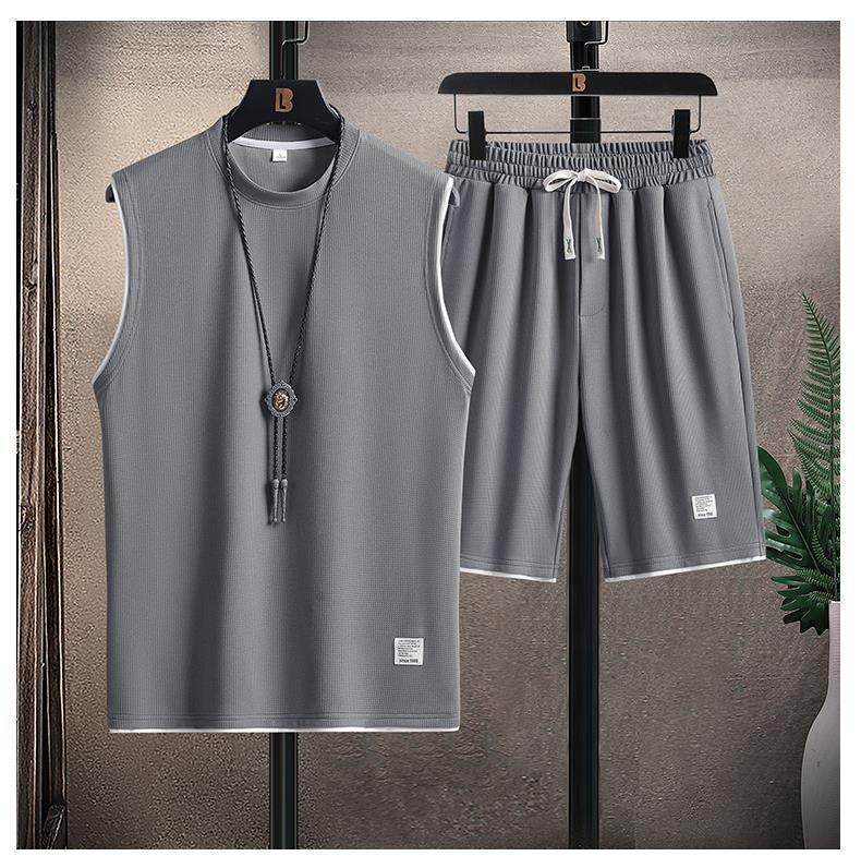 Buycenter Men's Summer Sports Suit - Short Sleeve Top & Shorts Set - Buy Center