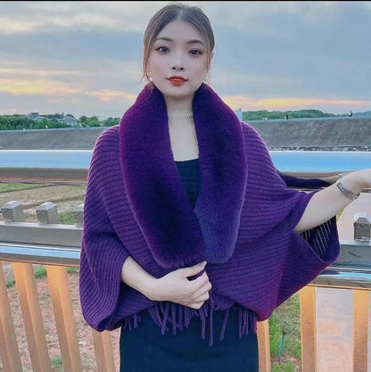 Fashion Personalized Knitted Cardigan Coat - Luxurious Warm Cashmere Wrap - Buy Center