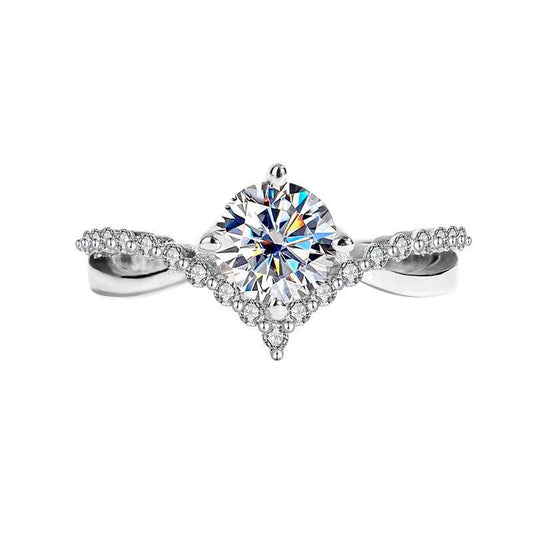 S925 Sterling Silver Heart Shape Adjustable Ring - Elegant Women's Jewelry - Buy Center