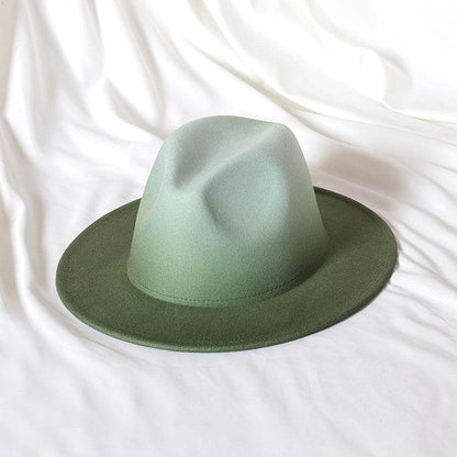 Buycenter Gradient Color Flat Brim Jazz Top Hat - Stylish Conical Design - Buy Center