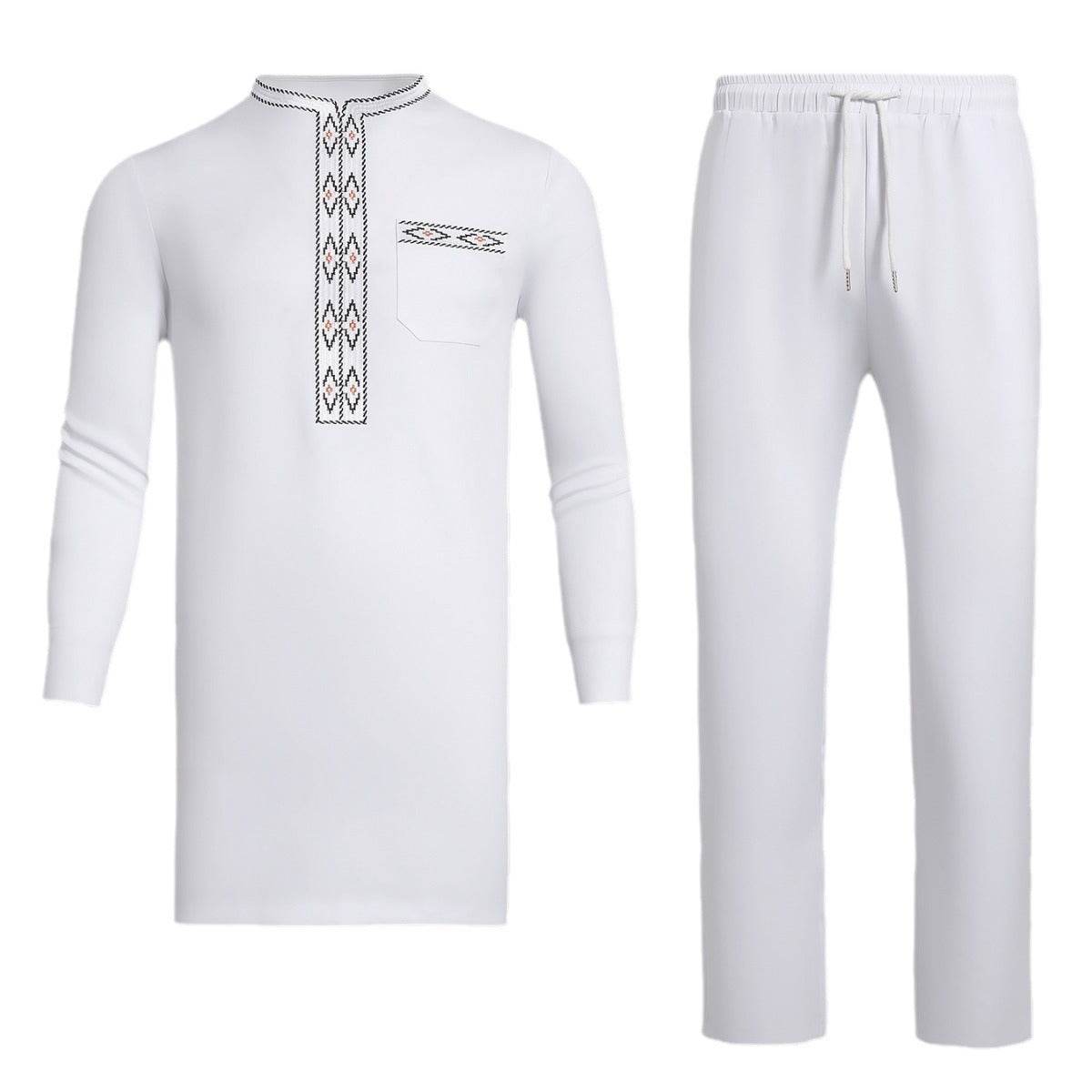 Elegant African Men's Ethnic Suit - High-Quality Embroidery Design 2025 - Buy Center