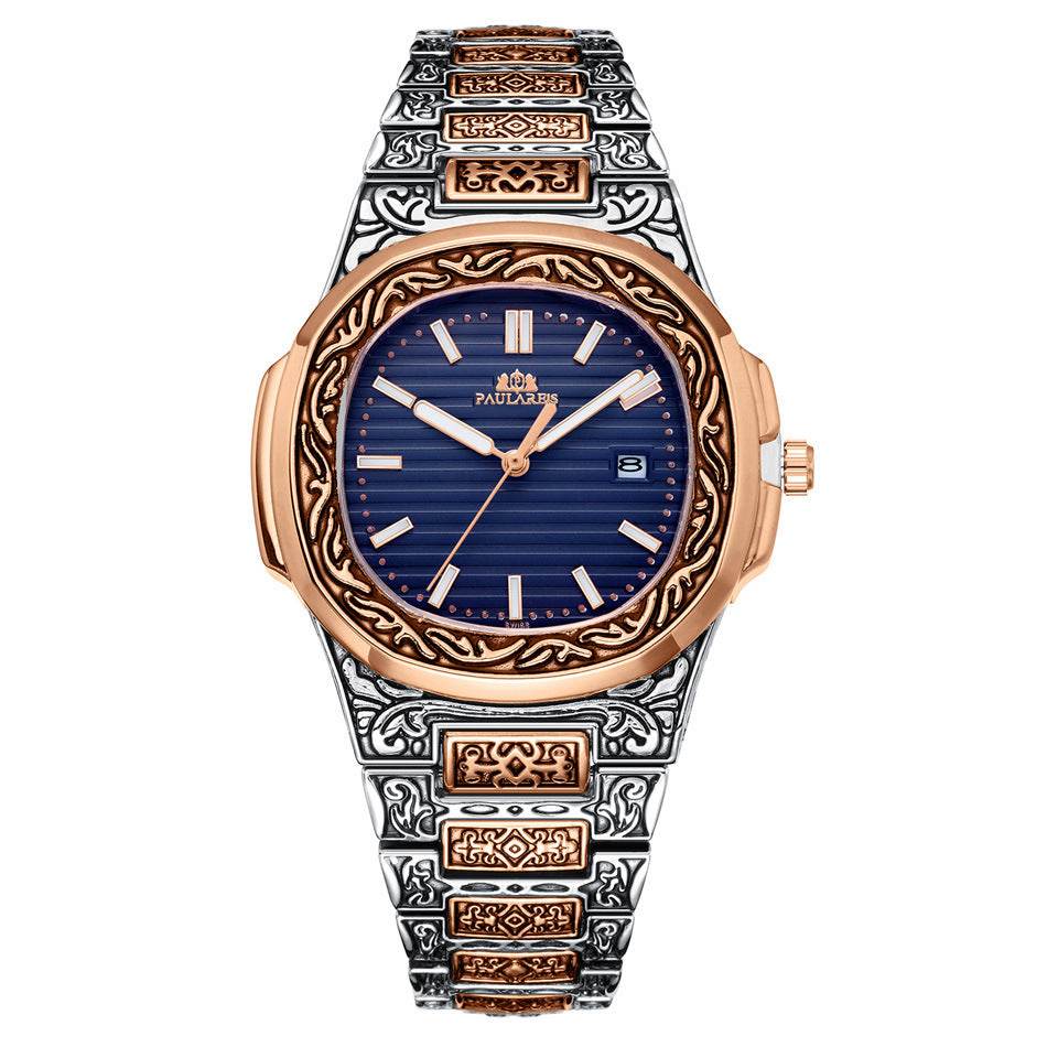 Carved Quartz Parrot Calendar Watch - Glow-in-the-Dark Waterproof Style - Buy Center