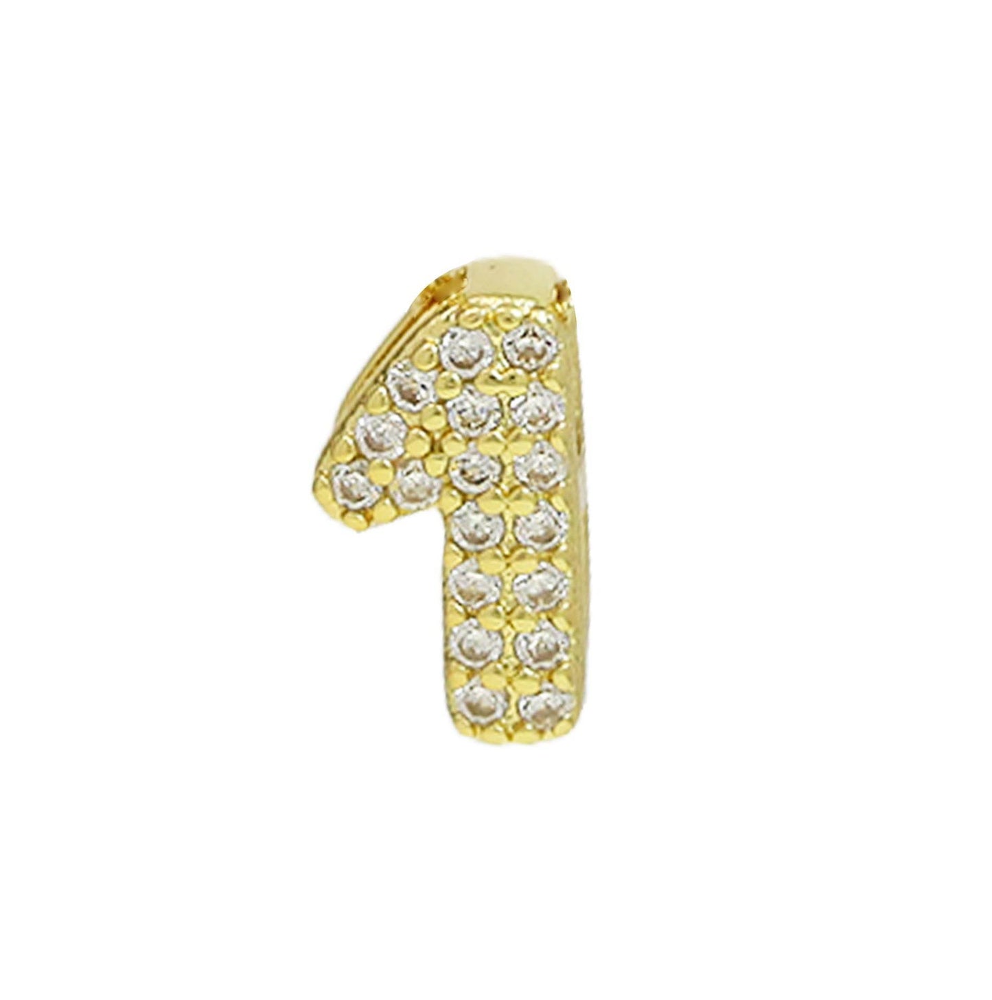 18K Zircon Brass Year Pendant Charm 2025 - DIY Jewelry Craft Accessory - Buy Center