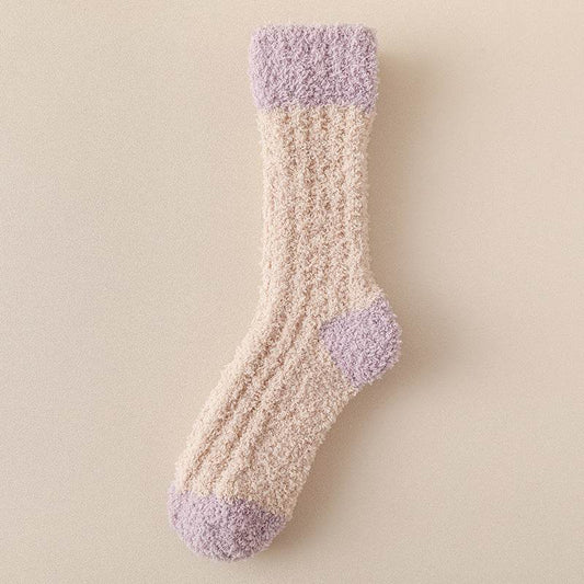 Coral Fleece Women's Thermal Socks - Thick Mid-Calf Cozy Footwear - Buy Center