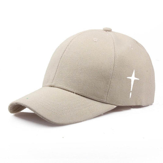 Stylish Men's Adjustable Baseball Cap - Trendy 3D Cotton Cross Print - Buy Center