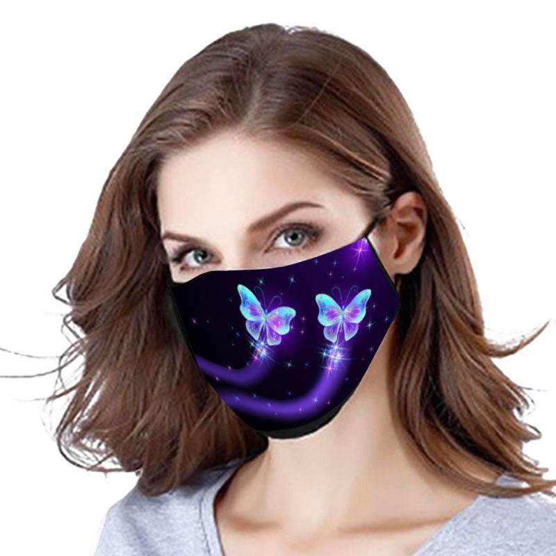 Butterfly Print Cotton Face Mask - Washable, Stylish, Comfortable Design - Buy Center