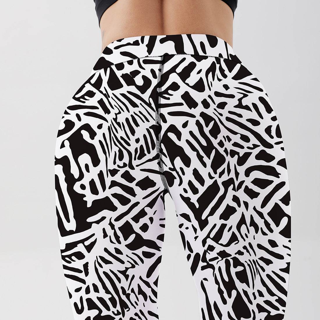Buycenter Printed High Waist Yoga Pants - Breathable & Hip Lifting Leggings - Buy Center