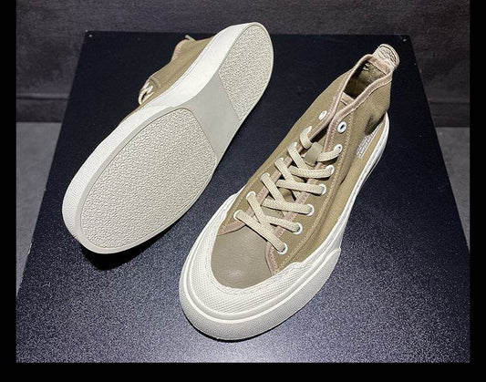 Men's Breathable Casual Sneakers - Stylish Lace-Up Vulcanize Shoes - Buy Center