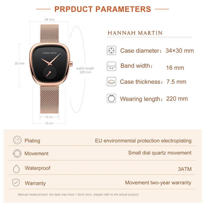 Elegant Stainless Steel Quartz Watch - Stylish Milan Mesh for Women - Buy Center