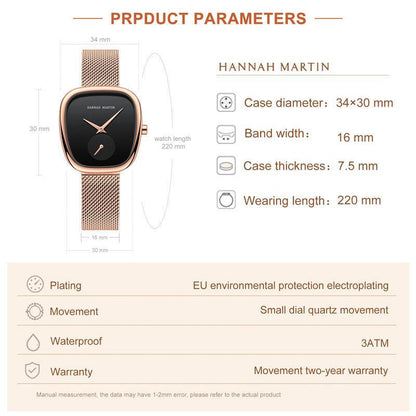 Elegant Stainless Steel Quartz Watch - Stylish Milan Mesh for Women - Buy Center