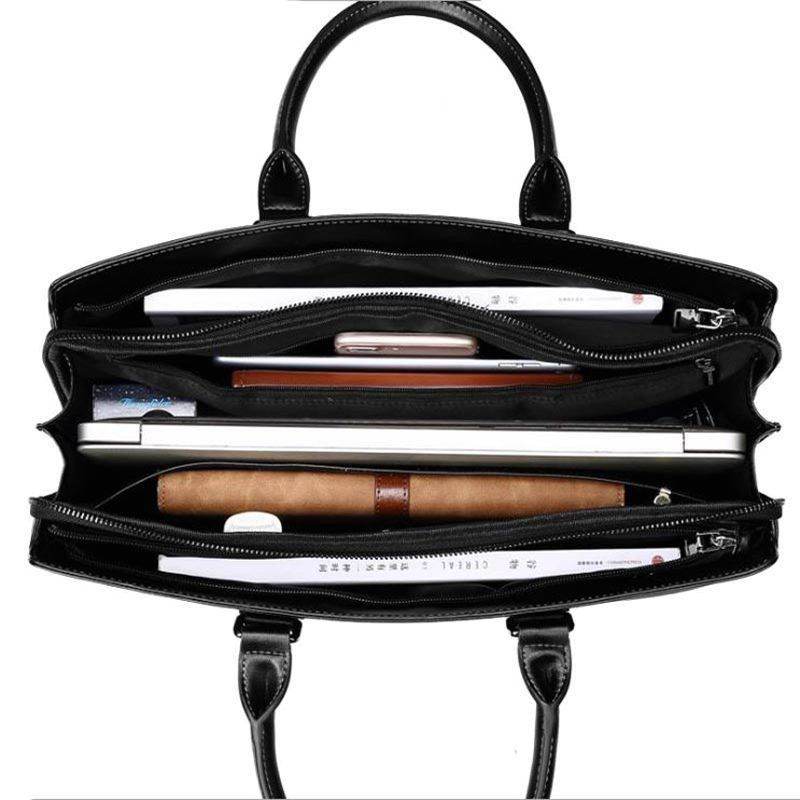 Professional Portable Briefcase - Stylish PU Leather Handbag for Work - Buy Center