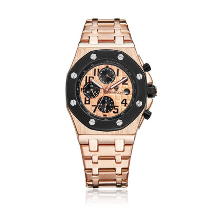 Three-Eye Waterproof Mechanical Watch - Stylish Automatic Timepiece 2025 - Buy Center